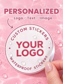 1/24/96/180pcs Customizable All-Match Round Stickers, Personalized Text, Pattern & Exclusive Content, Minimalist Versatile Design, Suitable For Gift Packaging, Sealing Decoration, Scrapbooking, Diary Decoration, Card Decoration - Multicolor 1 - View 2
