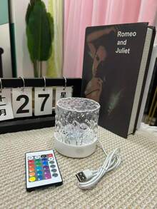 1 Buah Lampu Proyeksi Dinamis Desktop Komputer Gaming Kamar Tidur, Ornamen Kreatif Dekorasi Ruangan, Lampu Suasana Riak Air, Bertenaga USB dengan Kontrol Jarak Jauh, Lampu Malam Romantis Premium Portabel, Lampu Multi-Warna yang Dapat Diubah - MultiWarna - View 9