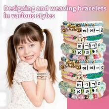 Handmade Bracelet Making Kit, Children's DIY Friendship Bracelet Making Set, Includes Letter Beads, Mixed Color Beads, Braiding Rope And Braiding Tools, Suitable For Girls Aged 8 And Above As Handmade Jewelry Craft Gift - Multicolor - View 6