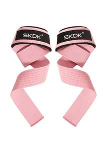 SKDK 1 Pair Adjustable Weight Lifting Wrist Wraps, Fitness Strength Training Deadlift Wrist Support - Pink - View 9