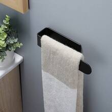 Minimalist Square U‑Shaped Wall Towel Bar, Tool‑Free Adhesive Towel Rack For Bathroom, Kitchen Hand Towels And Cleaning Rags - Multicolor - View 7