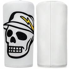 1PC Golf Driver Head Cover, Made Of PU Material, Decorated With Cool Embroidery Of Skull Wearing Cap And Yellow Lightning. Built-In Soft Inner Lining Shields Your Club From Scratches And Bumps. Edgy Stylish Golf Accessory For Golf Lovers. - Multicolor - View 6