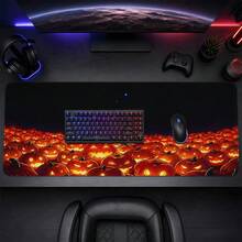1pc Halloween Jack O Lantern Gaming Desk Mat, Multi-Purpose Makeup Nail Art Table Pad, Large Non Slip Desktop Protector S/M/L/XL - View 12
