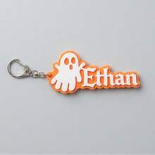 Custom Shaped Name Keychain, Custom Pumpkin & Ghost Pattern, Personalized Keychain, Suitable For Backpack, Party Gift, Halloween Gift - Multicolor - View 17