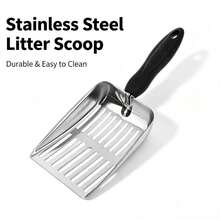Multifunctional Stainless Steel Mesh Scoop - Heavy Duty Beach Sand Sifter, Used For Sifting Shark Teeth And Shells, Pet Litter Scoop, Garden Soil Filter - A - View 2