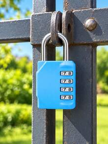 Heavy Duty Metal Padlock 4-Digit Combination Lock - Anti-Theft Lock, Suitable For Home, Gym, Locker, Luggage, Boat And Cabinet - Easy To Use Key Lock (Padlock Only) - Multicolor - View 3