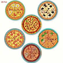 2D Flat, 6-Piece Set Mandala Style Wooden Coasters With Vibrant Green Floral Design - Perfect For Decorating Patio, Kitchen And Living Room Home Decor | Ide, 2D Flat - View 3