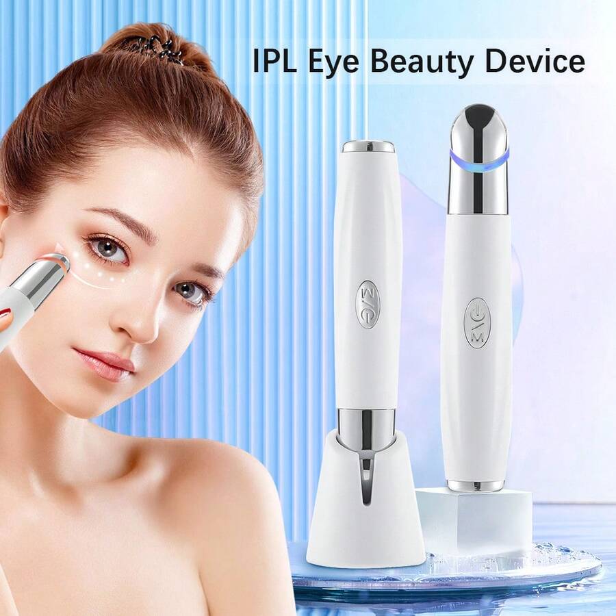 Hailicare Electric Eye Massager With Blue Light And High-Frequency Vibration, Portable Eye Care Device For Eye Massage, Skincare Product Infusion And Daily Beauty Care