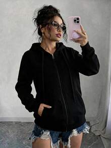 Plus Size Sweatshirts & Hoodies - Black - View 3
