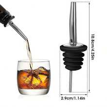 6pcs Bottle Pourers, Automatic Flip Cap Olive Oil Spouts, Stainless Steel Olive Oil Dispensing Spouts, Alcohol Pouring Spouts, Suitable For Approximately 3/4 Inch Bottle Openings - Multicolor - View 2