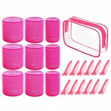 19/2pcs Heatless Curling Iron Set, DIY Hair Styling Curling Iron, 9 Curling Irons, 9 Alligator Hair Clips, 1 Storage Bag, Portable, Hair Styling Tools, Curling And Braiding Tools - Multicolor - View 14