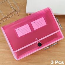 3Pcs\1Pc Expandable PP File Pouch Document Holder For School Travel Home Students Teachers Office Workers Back To School Stationery Holds A4 Papers - Multicolor - View 16