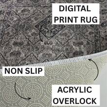 Washable Modern Minimalist Patterned Area Rug – Scandinavian Geometric Design, Contemporary Washable Carpet For Living Room, Bedroom & Home Decor - Rust Brown - View 8