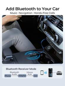 REMAX Mini 4-In-1 Bluetooth Audio Adapter, Bluetooth Receiver & Transmitter With TF Card Wireless/Wired Playback, 3.5mm AUX, Auto-Reconnect, Clear Display, Hands-Free Calls For Car, TV, PC, Headphones & Speakers,Car Accessories, Car Essentials, Car Stuff - GT69 - View 3