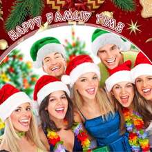 10pcs Bulk Adult Santa Hats, Red, Classic Christmas Hat, Soft Plush, Suitable For Adults, Perfect For Christmas Parties, Family Gatherings, Group Activities - Multicolor - View 4