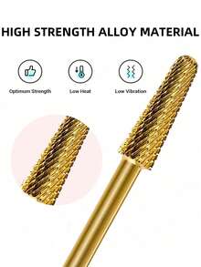 Nail Art Tungsten Carbide Nail Drill Bit Electric Manicure Drills For Milling Cutter Nail Burr Professional DIY Manicure Tool Accessories - Gold - View 3
