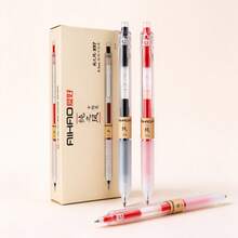12pcs-Red Oil0.5mmPVC(Polyvinyl Chloride)Gel Pen - 12pcs-red Oil - View 3