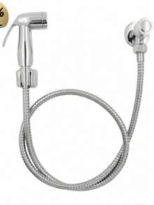 Ducha Higiênica Banheiro 100% Completa Luxo Metal Cromado 1,20m Privada JI SHOP - prata - Visão 6