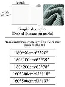 1pc Thick Vertical Ribbed Corduroy Fabric, Soft Ribbed Corduroy, DIY Handmade Fabric For Autumn/Winter Clothing Collar And Cuff - Grey Crocodile Green - View 2