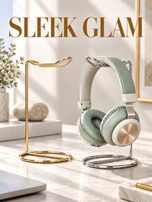 Minimalist Headphone Stand, Sturdy Gaming Bluetooth Headphone Desktop Stand, Suitable For Office Desk, Recording Studio Headphone Placement, Wireless Headphone, Space-Saving Desktop Display Rack, Countertop Storage Accessory, Headphone Hanger - Multicolor - View 5