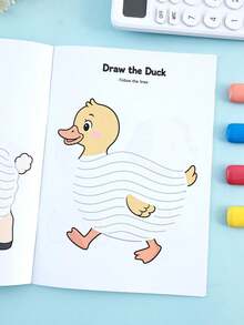 Children's Animal Line Tracing Practice Book, Preschool Handwriting Practice Book, Pre-Writing Skills And Fine Motor Development Activity Book, Montessori Early Learning, Back To School Supplies, Classroom Essentials And Teacher Reward Gifts, Suitable For Boys And Girls - Multicolor - View 7