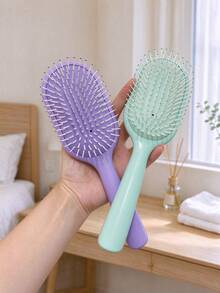 4/1Pc Air Cushion Massage Hair Comb,Multi Color Plastic Hair Comb,Tangle-Free Hair Care, For Daily Use & Trip,Portable Hair Styling Accessory Portable Airbag Massage Comb - Must-Have For Travel Christmas Gift - Multicolor - View 7