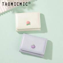 Women's Trifold Short Wallet, Cute 3D Fruit Decor PU Material, Multiple Card Slots With Photo Window, Sweet Fashionable Small Wallet, Suitable For Daily Use - Multicolor - View 8