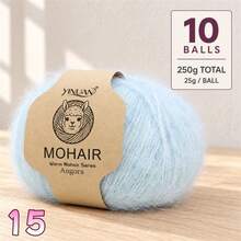 10-Pack Alpaca Blend Yarn, 25g Per Ball Total 250g, Multi-Color Fluffy Soft Knitted Yarn For DIY Knitting Sweaters, Cardigans, Vests, Scarves, Hats And Shawls - 10-pack Alpaca Wool - View 35