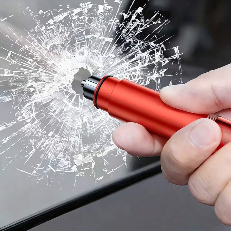 Emergency Safety Hammer Car Window Breaker With Seat Belt Cutter, Portable Car And Home Escape Tool - A - View 1