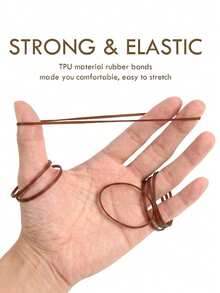 500/1000/2000Pcs Brown Elastic Hair Ties - Small Size Rubber Bands For Girls, Non-Damaging, Suitable For Fine To Medium Hair Texture Ponytail - Multicolor - View 7