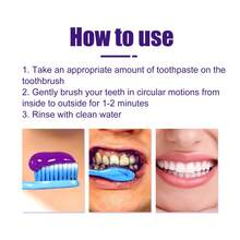 La pasta de dientes Jaysuing V34 Purple elimina el mal olor bucal, elimina las manchas en los dientes, blanquea los dientes y proporciona cuidado dental. - 1 - Ver 5