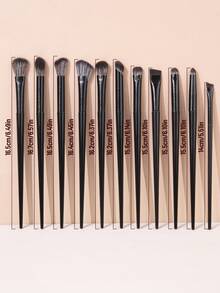 SEPROFE 11Pcs Eye Makeup Brush Set, Ultra Soft Fiber Eyeshadow Brushes, Nose Shadow Brushes, Concealer Brushes, Eyeliner Brushes, Premium Texture Handles, Easy Daily Eye Makeup Tools - Black - View 6