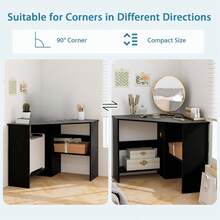 Home Office Desks - Black - View 4