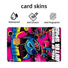 Stitch Credit Card Sticker Personalized Punk Style Bank Card Card Sticker Wear-Resistant Scratch-Resistant Waterproof Transit Card Meal Card Decorative Sticker Creative Cartoon Anime Card Protective Film - Multicolor - View 8