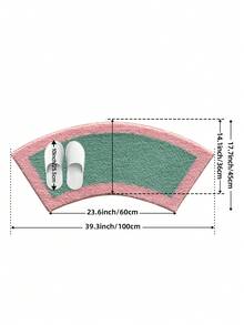 DAJIANG 1pc Flocked Bathroom Mat, Striped Geometric Pattern, Nordic Style, Minimalist & Elegant, Extra Thick & Soft, Non-Slip TPR Bottom, Fluffy & Absorbent, Machine Washable, Suitable For Bathroom - Multicolor - View 4