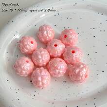 16mm UV Plated Through-Hole Solid Color Pineapple Bead Color DIY Jewelry Mobile Phone Chain Keychain Bead Material Accessories - Multicolor - View 21