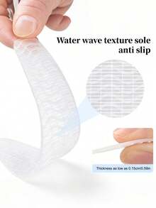 4pcs/Set Water Ripple Pattern Silent Anti-Friction Self-Adhesive Cuttable Marathon Sports Shoes Boots Accessories - Clear - View 3