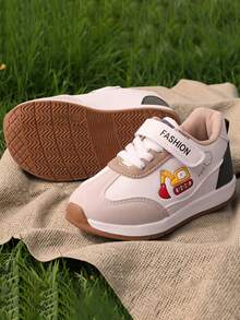2026 Boys' Running Shoes, Fashionable Comfortable Cartoon Car Design - Khaki - View 1