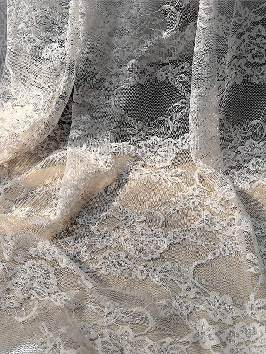 1pc Peony Jacquard Lace Fabric, 3D Peony Mesh Lace, Cheongsam Dress Hanfu Handmade DIY Fabric