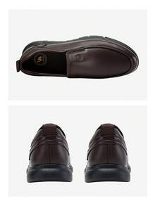 CAMEL CROWN Men's Business Casual Leather Shoes, Soft Sole, Anti-Slip, Comfortable, Breathable, Suitable For Formal Occasions - Brown - View 4