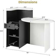 Reception Desks - Black and White - View 3