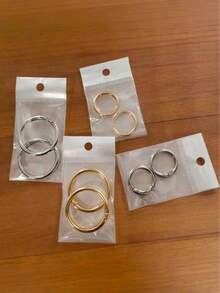 2 piezas Mosquetones de anillo en O de metal con resorte, ganchos de presión de aleación de zinc, se pueden usar como anillos base para llaveros, también adecuados como accesorios de herrajes para bolsos, ropa, etc. - Multicolor - Ver 1