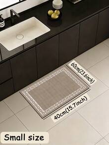 SANJIANGDI 1pc Deluxe Chain Frame Pattern Kitchen Mat, 3.5 Mm Soft Rubber That Absorbs Water And Is Easy To Clean. Suitable For Corridors, Bathrooms, Living Rooms, Outdoor Door Mats, And Toilets. Useable Throughout The Year And For Various Holidays. - Multicolor - View 15