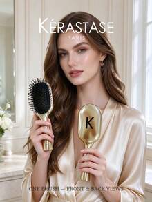 Kérastase Gold Paddle Air Cushion Hair Brush, Scalp Massage Detangling Hair Comb - Gold - View 2
