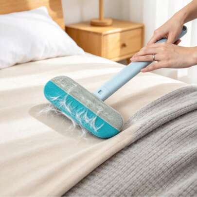 1Pc Pet Hair Removal Comb, Stainless Steel Needle Grooming Brush, Efficient Shedding Hair Remover For Dogs & Cats