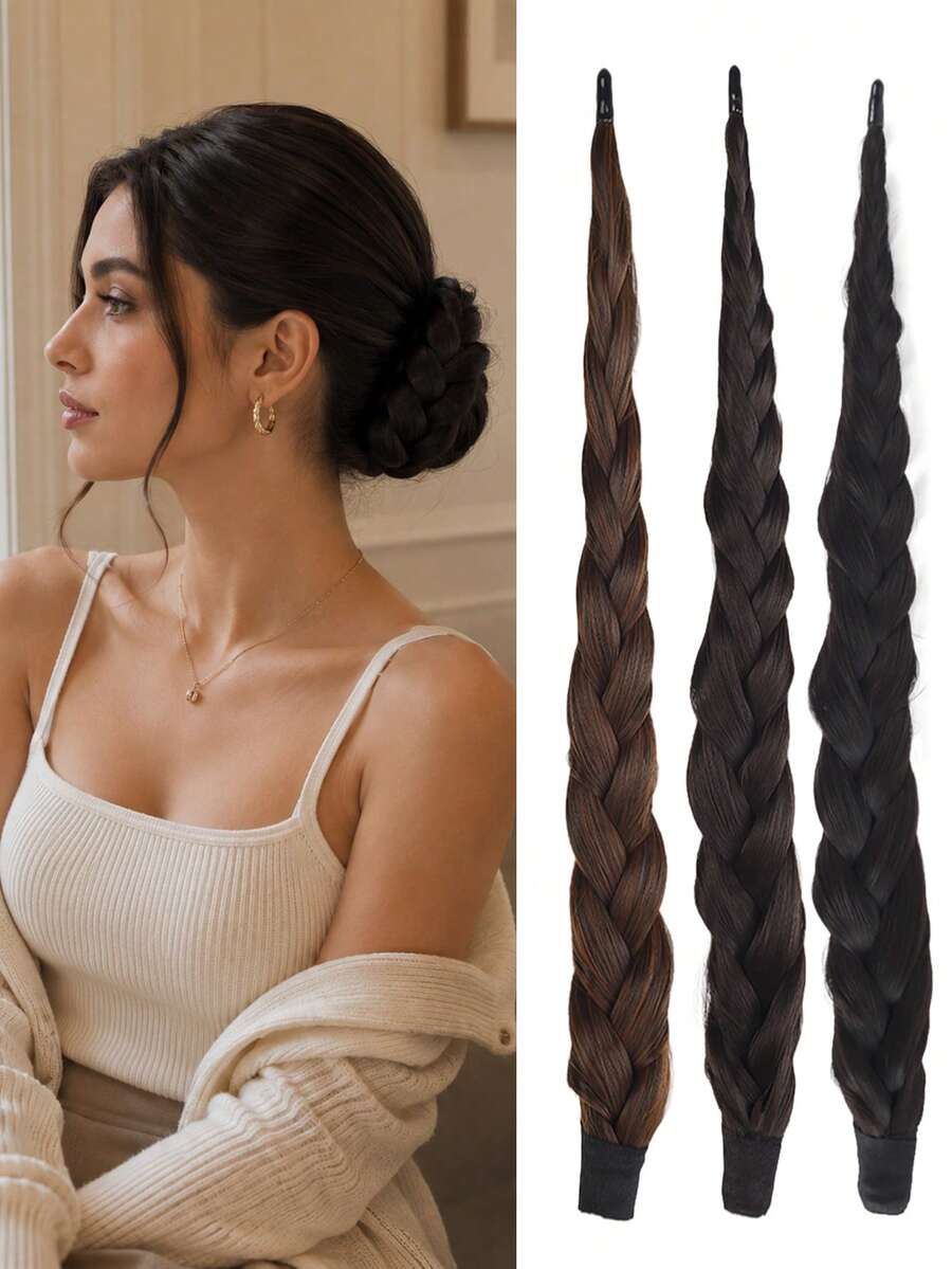 Self-Winding Bun Wig Hair Tie, Magic Wand Braid, Creates An Elegant Updo, A Stylish Hair Accessory Suitable For Women's Everyday Wear And Parties. - Multicolor - View 1