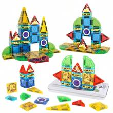 Children's Magnetic Building Blocks Toy, Can Be Freely Combined. An Educational Magnetic Toy That Stimulates Children's Hands-On Ability - Multicolor - View 7