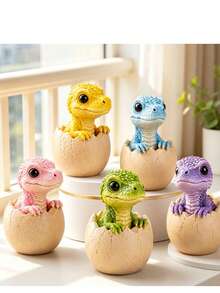 1pc DIY Dinosaur Egg Candle Mold, Silicone Mold For Candle Making, Home Decor Tabletop Ornament - White - View 3