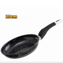 EliteHoff Marmoriserad Non-stick stekpanna, induktionskompatibel, mjukt handtag med nitade fästen, svart eller grå, 16–30 cm - Visa 18