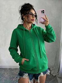 Plus Size Sweatshirts & Hoodies - Green - View 3